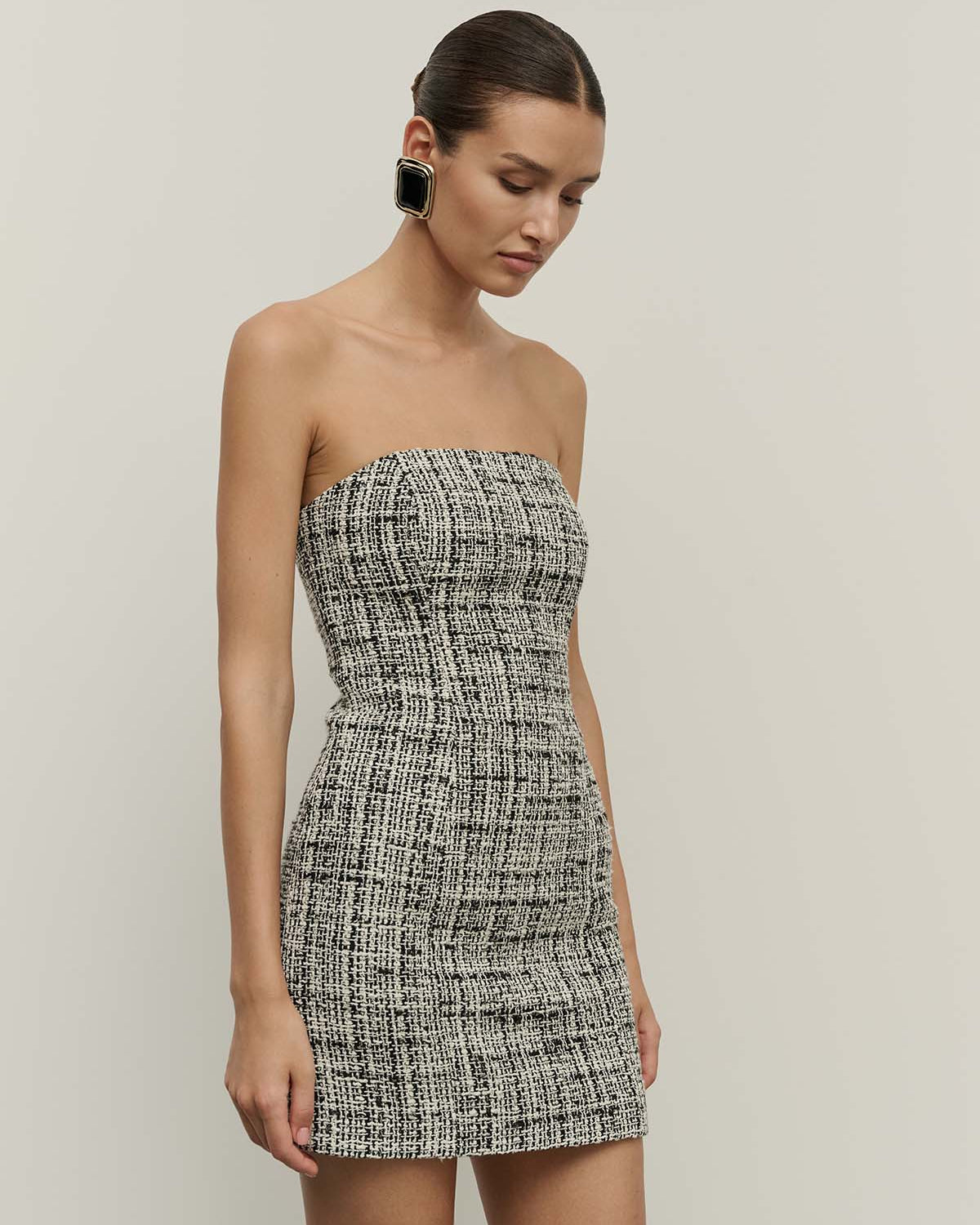SUKIENKA MINI BELLA BLACK-WHITE