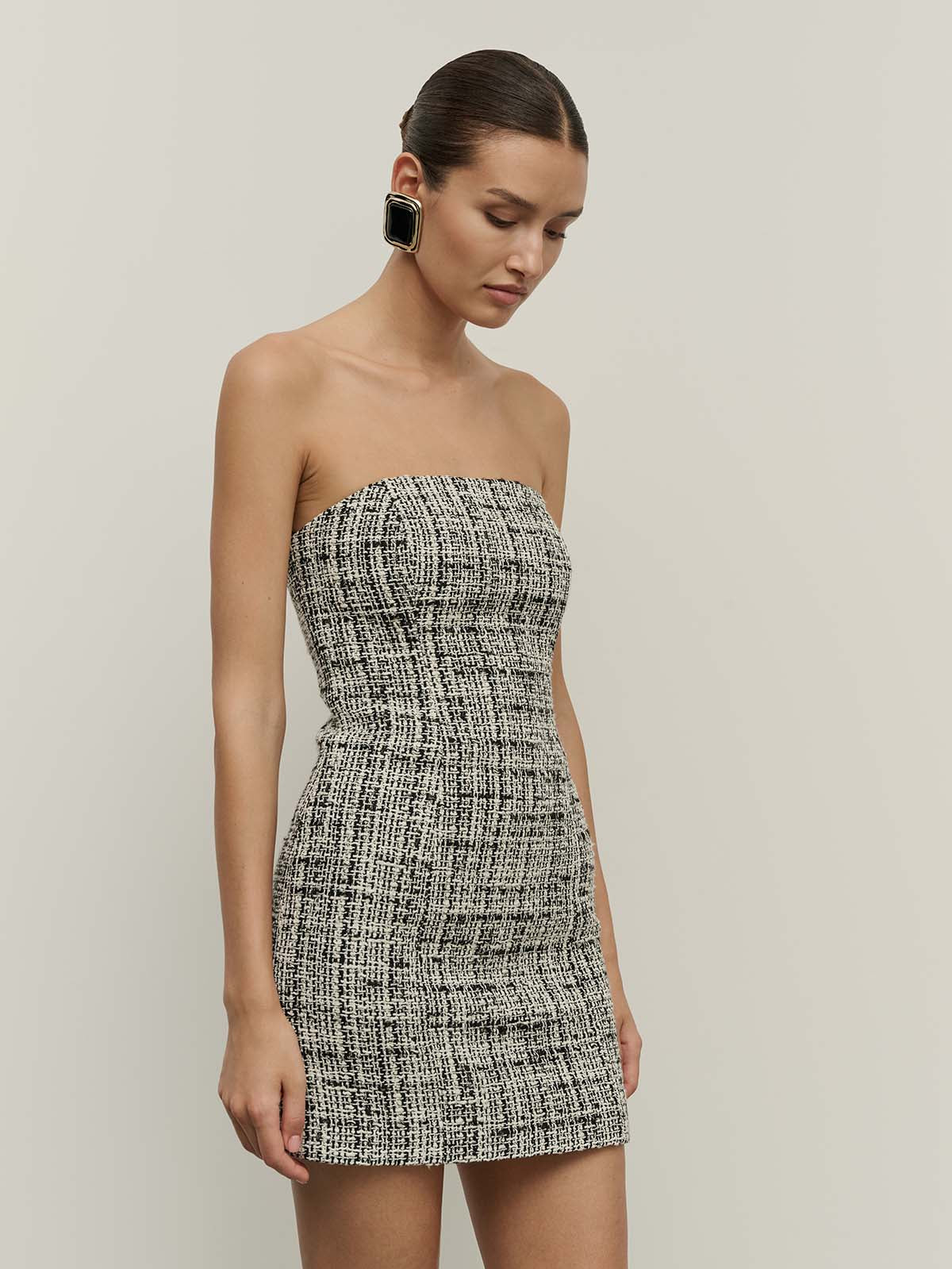 SUKIENKA MINI BELLA BLACK-WHITE