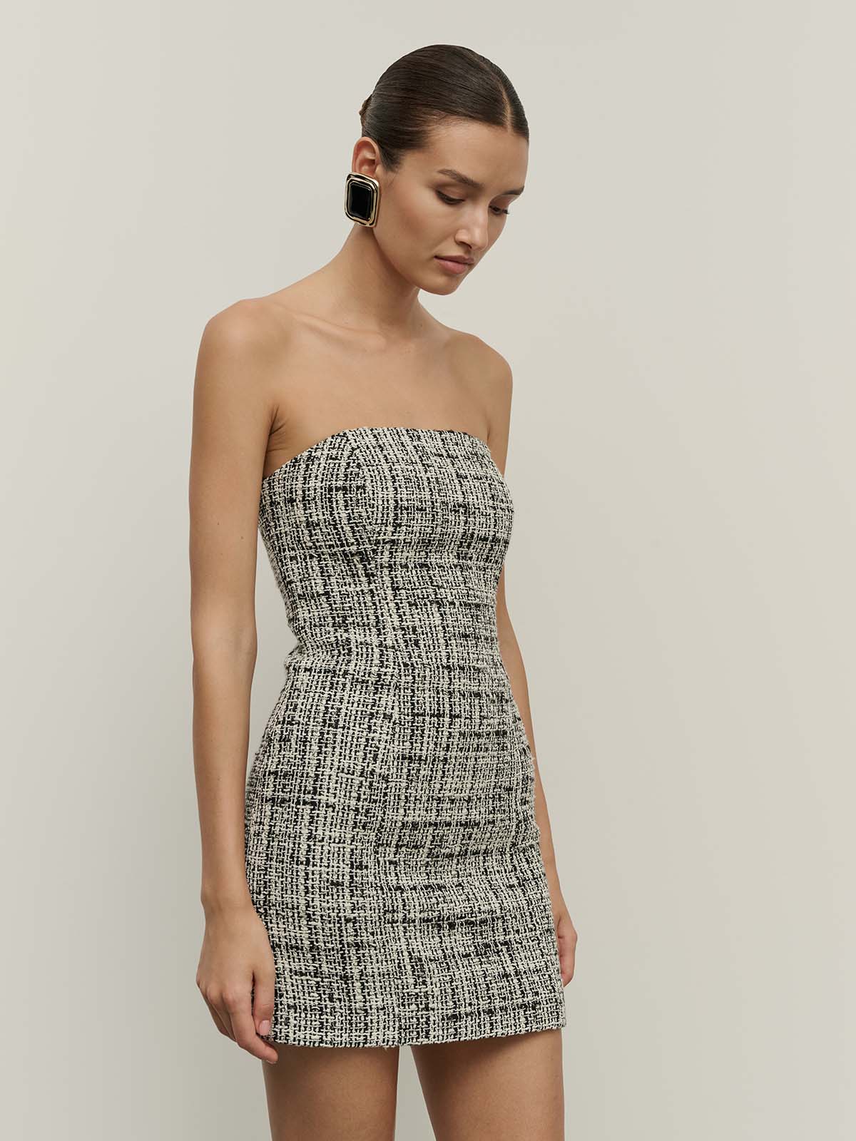 SUKIENKA MINI BELLA BLACK-WHITE